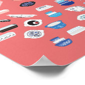 100 Stück Pyrex - Rot Poster (Ecke)