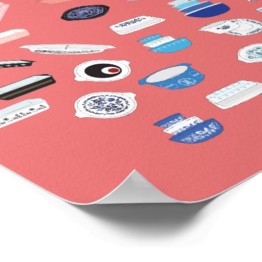 100 Stück Pyrex - Rot Poster (Ecke)