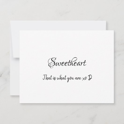 100% Sweetheart Card (Rückseite)