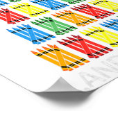 100. Tag 100 Schultage Crayon Hash Marks Tea Poster (Ecke)