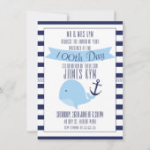 100. Tag Boys Nautical Invitation Einladung (Vorderseite)
