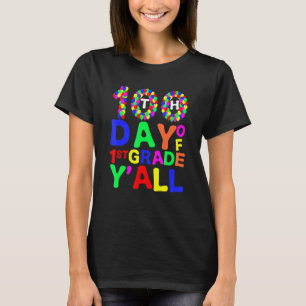 100. Tag der 1. Klasse Y'all Balloons Lehrer Stud T-Shirt