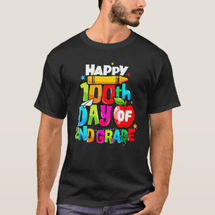 100. Tag der 2. Klasse Lehrer Kinder glücklich 100 T-Shirt