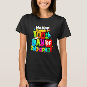 100. Tag der 2. Klasse Lehrer Kinder glücklich 100 T-Shirt