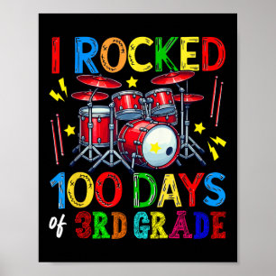 100. Tag der 3. Klasse 100 Tage Schultrommel Lover Poster