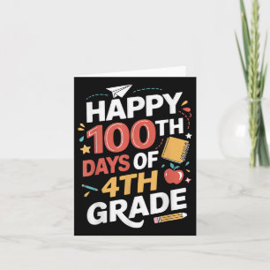 100. Tag der 4. Klasse Schüler Lehrer 100 Tage O Karte