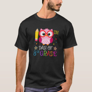 100. Tag der 8. Klasse Owl Liebhaber Geschenk Kind T-Shirt