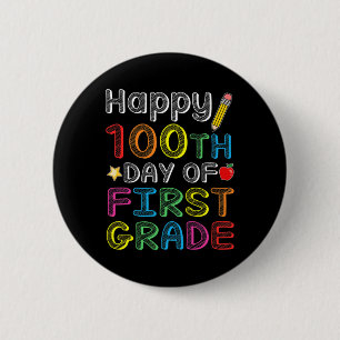100. Tag der ersten Klasse - farbenfrohe 100 Tage Button