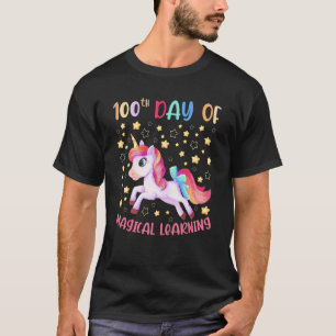 100. Tag der Magischen Schule Niedlich Unicorn T-Shirt