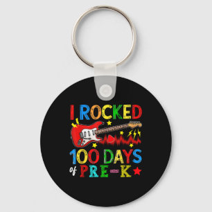 100. Tag der Pre-k 100 Tage Schule B Gitarre Lover Schlüsselanhänger