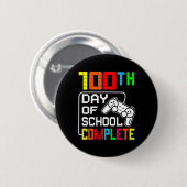 100. Tag der Schule Abschluss Video Game Studenten Button (Vorne & Hinten)