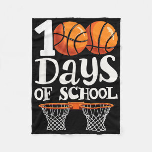 100. Tag der Schule Basketball Kinder Junge 100. T Fleecedecke