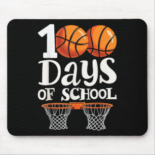 100. Tag der Schule Basketball Kinder Junge 100. T Mousepad