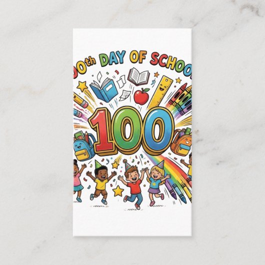 100. Tag der Schule Farbdesign – (Vorderseite)
