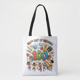 100. Tag der Schule Farbdesign – Tasche