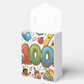 100. Tag der Schule Farbige Feierdesign – Geschenkschachtel (Geöffnet)
