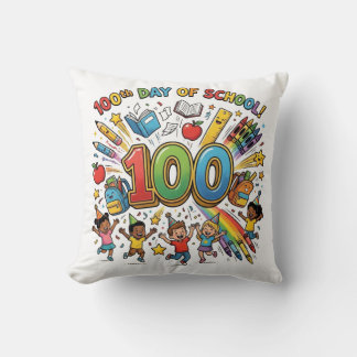 100. Tag der Schule Farbige Feierdesign – Kissen