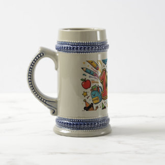 100. Tag der Schule Farbige Feierdesigns – Bierglas