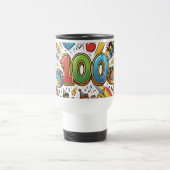 100. Tag der Schule Farbige Feierdesigns – Reisebecher (Mittel)