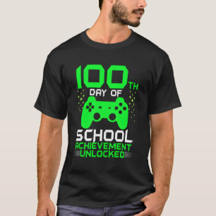 100. Tag der Schule Gamer Lehrer glücklich 100 Tag T-Shirt
