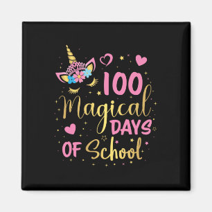 100. Tag der Schule Jungen Mädchen Kinder 100 Tage Magnet