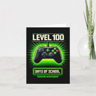 100. Tag der Schule Kinder Video Games Boy Gamer 1 Karte