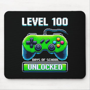 100. Tag der Schule Kinder Video Games Boy Gamer Mousepad