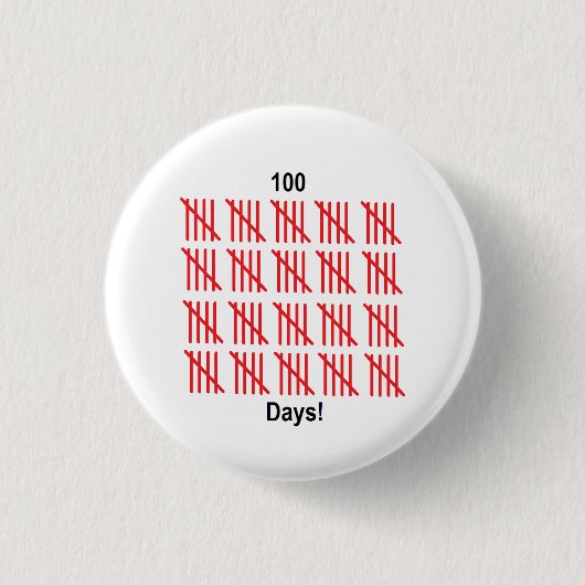 "100. Tag der Schule" Knopf Button (Vorderseite)