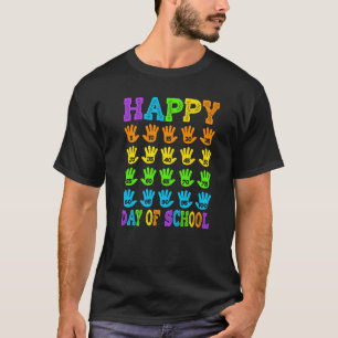 100. Tag der Schule Lehrer Kind glücklich 100 Ta T-Shirt