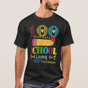 100. Tag der Schule & lieben IT Lehrer Leben Kinde T-Shirt