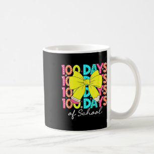 100. Tag der Schule Mädchen Coquette Bow 100 Tage  Kaffeetasse