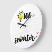 100. Tag der Schule Outfit Englischer Lehrer 100 T Große Wanduhr (Winkel)