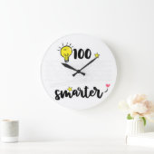 100. Tag der Schule Outfit Englischer Lehrer 100 T Große Wanduhr (Zuhause)