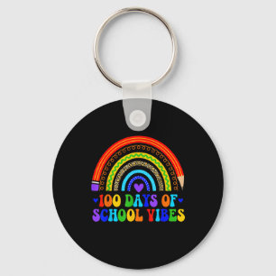 100. Tag der Schule Vibes Niedlich Rainbow 100 Tag Schlüsselanhänger