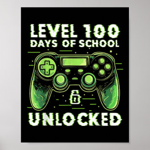 100. Tag der Schule Video-Gamer 100 Tage der Schul Poster
