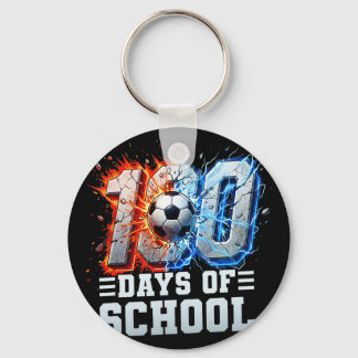 100. Tag der Schulfußball 100 Tage Schule Jungen Schlüsselanhänger