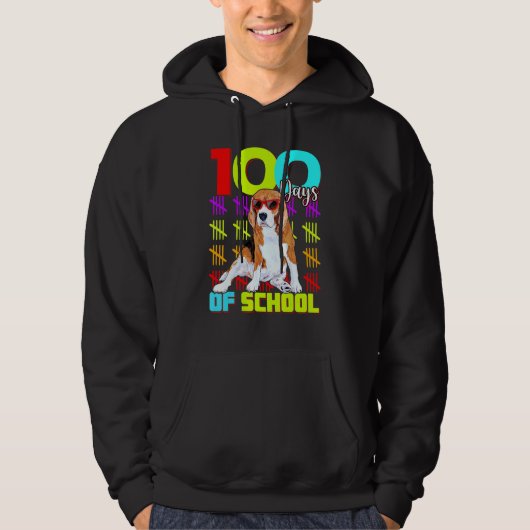 100. Tag der Schuljungen Kinder Beagle Kostüm Hoodie (Vorderseite)