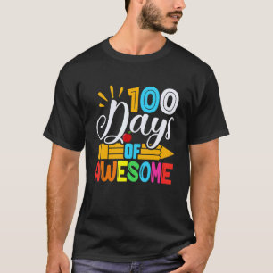 100. Tag der Schulkinder Lehrer Glücklich 100 T-Shirt