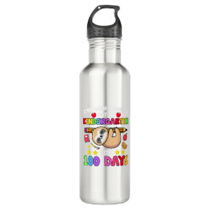 100. Tag des Schulfaulheits-Shirts Kindergarten 10 Edelstahlflasche