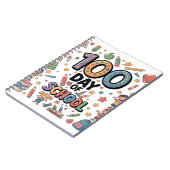 100. Tag des Schulspaß-T-Shirts | Farbige Kinder & Notizblock (Linke Seite)