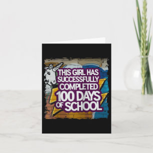 100. Tag Funny Outfit Girls & amp; Student 100 Tag Karte