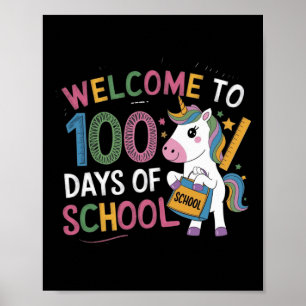 100. Tag Funny Outfit Lehrer & Amp; Student 100 D Poster