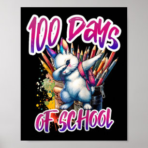 100. Tag Funny Outfit Lehrer & Amp; Student 100 D Poster
