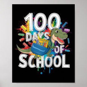 100. Tag Funny Outfit Lehrer & Amp; Student 100 D Poster