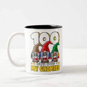 100 Tag mit My Gnomies Happy 100. Tag der Schule Zweifarbige Tasse