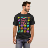 100. Tag Rainbow Lines Tally markiert 100 Tage nac T-Shirt (Vorne ganz)