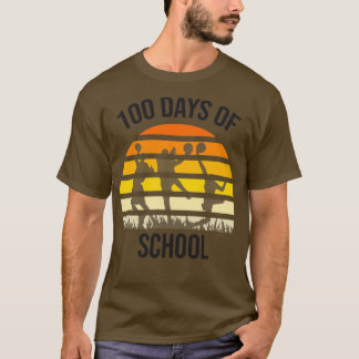 100. Tag Student Boys Girls Basketball 100 Tage O T-Shirt