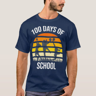 100. Tag Student Boys Girls Basketball 100 Tage O T-Shirt