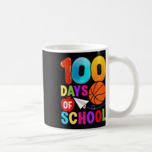 100. Tag Student Boys Girls Bysketbyll 100 Tage O Kaffeetasse