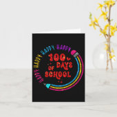 100 Tage 100. Schultag für Mädchen Karte (Gelbe Blume)